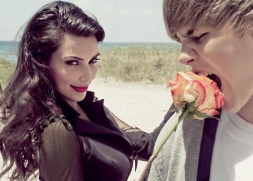 Justin Bieber and Kim Kardashian photo shoot together in the Bahamas for the